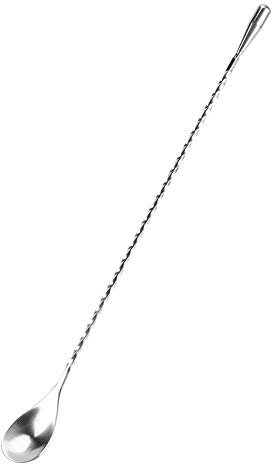 12.2 Inch Bar Mixing Spoon, Twisted Handle, Stainless Steel Bar Wine Cocktail Mixing Twist Spoon for Milky Tea, Coffee and Cocktail Making