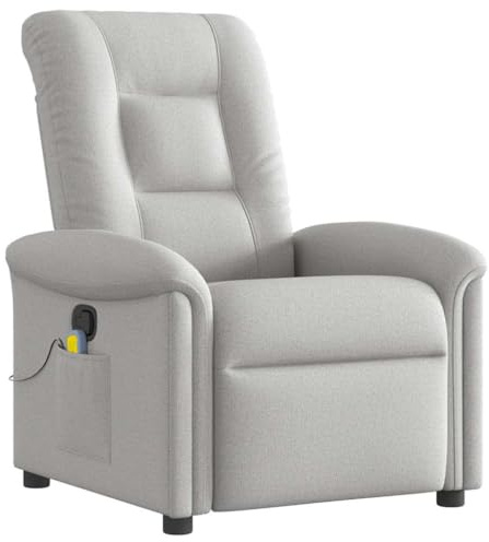 vidaXL Massagefåtölj molngrå tyg, massagerande fåtölj, massage fåtölj, lutande fåtölj, massagefåtöljer, massagerande fåtöljer, lutande fåtöljer
