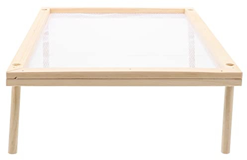 Amosfun Nudeltrockner Trockengestell für Nudeln und Obst Beige mit Rutschfesten Beinen Leicht zu Bedienen für Küche und Indoor Dekor zur Schonenden Trocknung