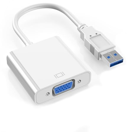 HAISENG Travel USB3.0 To VGA Cable Converter Video Adapter Cord Wire For Easy Connection To Displays And Extended Desktops