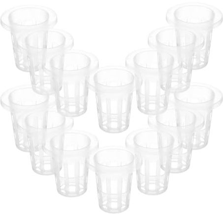 SUPVOX 50 Piezas Macetas Hidropónicas de Plástico para sin Suelo Cestas de Jardín con para Plantas de Interior y Exterior Accesorios de Crecimiento y Duraderos