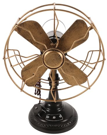 AKOOSY Ventilateur Rétro pour Décoration de Bureau Ornements Vintage Forme de Ventilateur Décoration de Table Antique