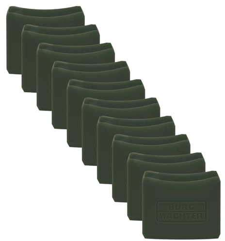 BURG-WÄCHTER Vorhangschloss-Hüllen zum Nachrüsten, Kunststoff-Abdeckungen für 40er MAGNO- und ALUTITAN-Schlösser, Oberflächenschutz und farbige Kennzeichnung, 10er-Pack, Lock Cover LC 40, Dunkelgrün