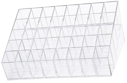 Anneome Organisateur Transparent Compartiments pour Rouges à Lèvres et Vernis à Ongles Support Pratique pour Cosmétiques Rangement Esthétique pour Maquillage