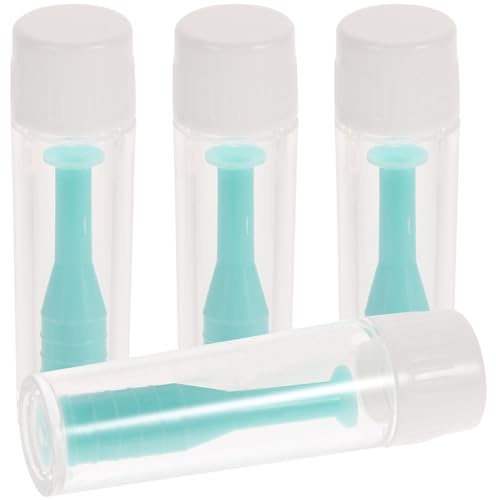 Mikinona 4 Pezzi Ventose per Lenti Contatto con Bottiglia Inseritore e Rimuovi Lenti in Silicone Antiscivolo Strumento Portatile Dure e Morbide per Viaggio e Uso Quotidiano