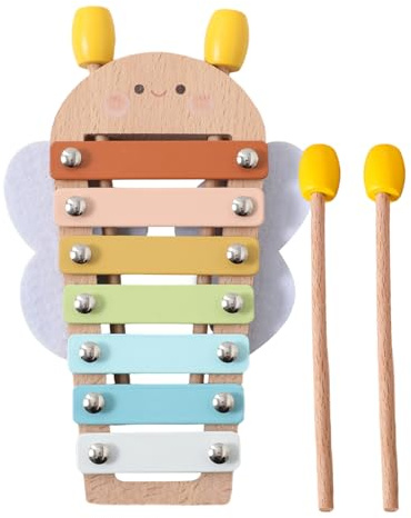 Bollisate Xylophon Spielzeug,Pädagogisches Holzspielzeug Zur Musikalischen Früherziehung - Kinderinstrumente Für Kleinkinder,Geschenk Für Mädchen Ab 6 Monaten Zum Musizieren