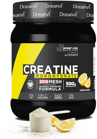 Creatina Monohidratada en Polvo 500g Limón 200 Mesh | Drasanvi Sport Live