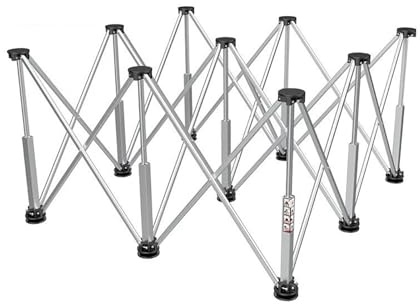 Folding Heavy Duty Sawhorse,Collapsible Portable Workbench,Adjustable Hight Steel Firewood Cutting Stand,1000kg Capacity,for Warehouses Factories(73x113x113cm)