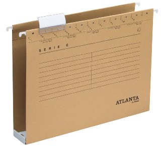 Atlanta Serie E 2655214570 Cartelle sospese A4, 50 mm, Marrone naturale, confezione da 25 pezzi