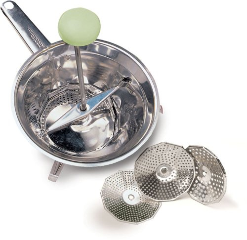 Acea - Pasapurés de Acero Inoxidable 18/8 (24 cm, 3 Discos)