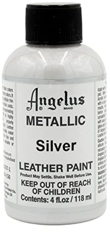 Angelus Acryl Leder Farbe 118ml / 4oz (Silber / Silver)