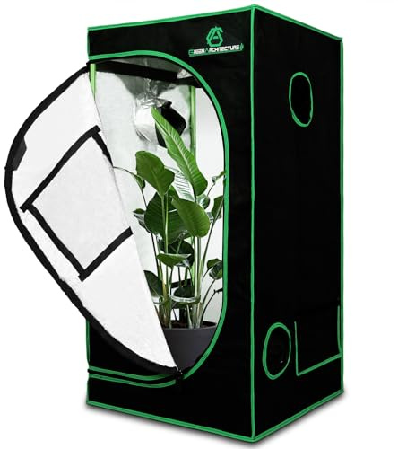 GA Grow Tent 24x24x48 Reflective Mylar Hydroponic Grow Tent with Observation Window and Waterproof Floor Tray for Indoor Plant Growing 2x2 (24x24x48)