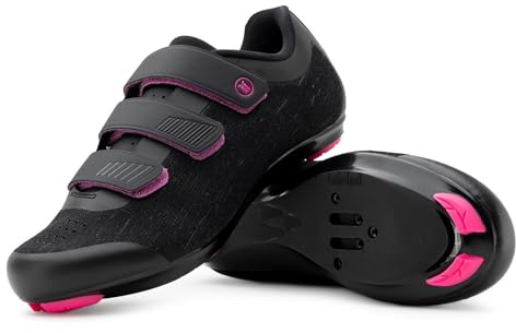 Tommaso Pista-100 SPD Spin Shoes for Women Indoor Cycling, Ready-to-Ride Cycling Shoes for Women with Pre-Installed SPD Cleats, Works with Most Spin Class & Indoor Bikes—Pink—Size 8US—39EU
