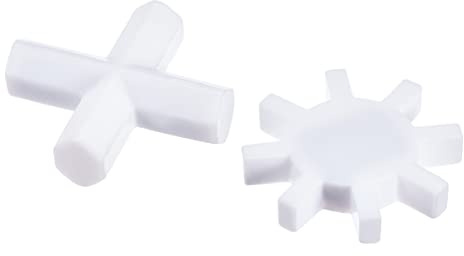 sourcing map 2in1 Set Magnetisch Rührer Mischer Rührstab Stab | Kreuz/Zahnrad Form Weiß