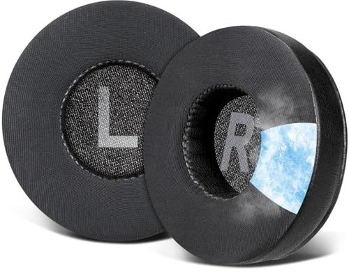 SOULWIT Cooling Earpads for Sony WH-CH510/CH520, MDR-ZX110 - Black | for WH-CH500/CH510/CH520, MDR-ZX100/ZX110/ZX220/XB200/ZX300/ZX330BT, MDR-V100/V150/V200/V250/V300/V400, DR-BT101