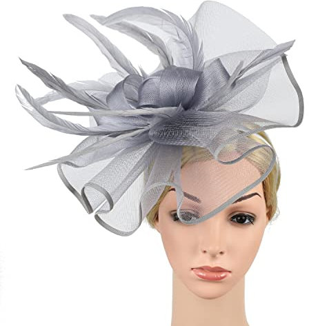Damenhut, Fascinator, elegant, Barett, Fascinator, Hochzeit, aus Netzstoff, schick, Brautschmuck, große Blume, Haarspange, Derbyhut, Ascot für Beerdigungen, Halloween, Abend, Kirche, Cocktail
