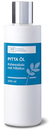 Classic Ayurveda - Pitta Öl (Ksheerabala mit Hibiskus) - 200 ml - Ayurvedisches Massageöl mit Bio-Sesamöl und Hibiskus