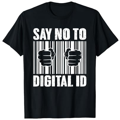 Say No to Digital Id T-Shirt, Men, Black, Medium