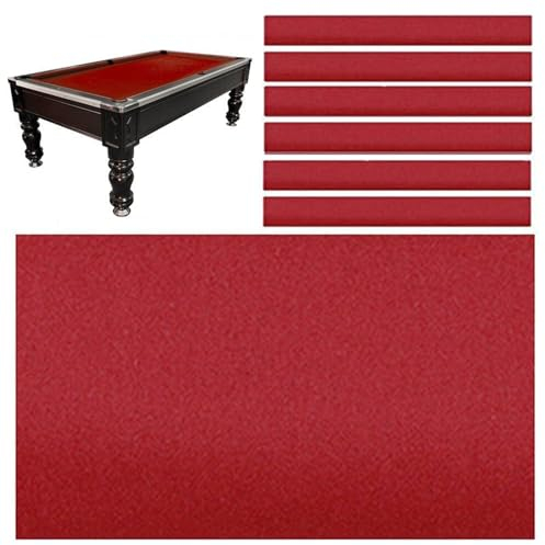 FUYAO Langlebiger Billardtisch -Stoff -Ersatzkit, 7ft/8ft/9ft/11ft Innen Snooker -Spiel - Billardtisch Filzabdeckung mit 6 Bodentuch