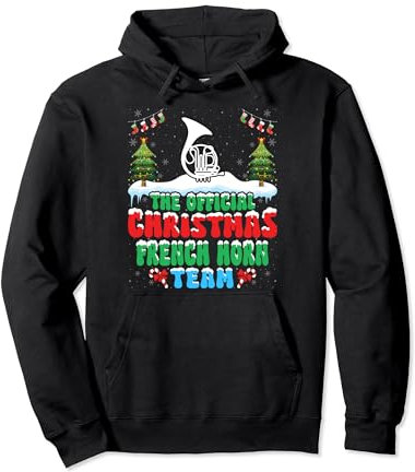 Christmas French Horn Team - Hornist French Horn Player Xmas Pullover Hoodie