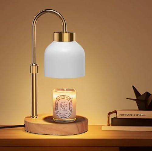 seenlast Lampada Scalda Candela, Lampada per candele con timer e dimmer, Candle Warmer Lamp Elettrica,Lampade Candela vintage per candele profumate in vetro, Casa, Camera da letto, Decor