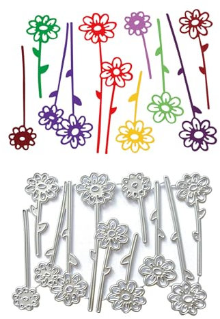 Stanzschablonen für Geburtstagskarten, Partys, Einladungen, Scrapbooking, Alben, Basteln, Blumen