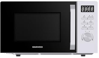 Daewoo MD-FC206SS - Microonde da solo, 20 l, potenza 700 W, 8 programmi automatici, 5 livelli di potenza, timer, colore: Argento