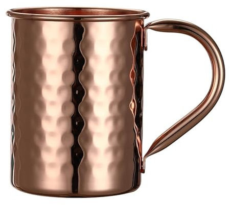 400ml 16.0oz 100% Copper Moscow Mule Mug Durable Coppery Beer Mugs Coffee Mug Milk Cup Pure Copper Cup Drinkware(Copper Plated)