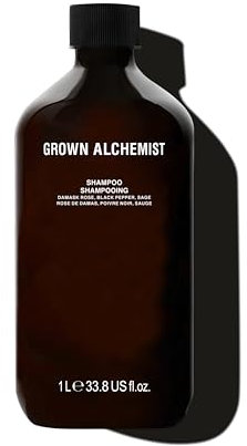 Grown Alchemist Natürliches Damen-Shampoo mit Damaszener-Rose, Schwarzem Pfeffer & Salbei - Nährende Haarpflege für spürbares Volumen & seidenweiche Geschmeidigkeit - Vegane, sulfatfreie Formel, 1L