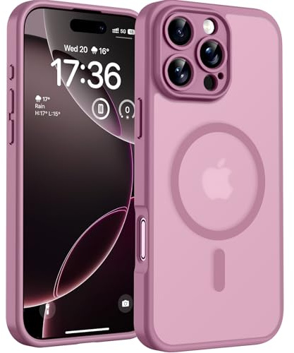 TOCOL for iPhone 16 Pro Max Case, Compatible with MagSafe, Lilac Purple | Full Camera Protection, Built-in Magnets, 15FT Military-Grade Shockproof Thin Slim Translucent Matte Phone Cover