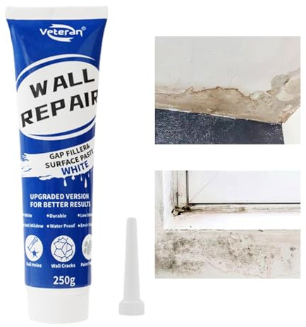 Spackling Compound – Quick Patch Mixture for Small Cracks and Dents with Strong Adhesion | 250g White Paste for Brick Plasterboard and Tile Maintenance at Home Or Construction Site