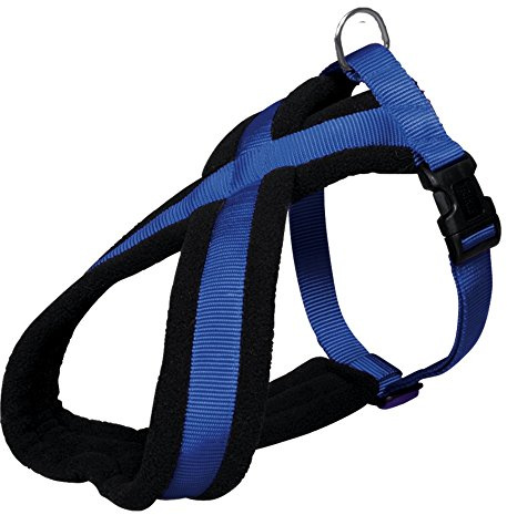 TRIXIE Premium Touren-Geschirr Größe XS–S: Brustumfang 30–55 cm/15 mm in royalblau - sportliches Hundegeschirr mit angenehmer Vliespolsterung, stufenlos verstellbar für kleine Hunde, 203602 | Sportlich mit angenehmer Vliespolsterung – stufenlos verstellbar für sicheren Halt, ideal für kleine Hunde