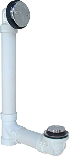 PROFLO PFWO300 1-1/2 PVC Tub Drain Trim/Fitting - Toe Tap - Chrome