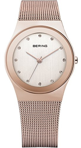 BERING Damen Uhr Quarz Movement - Classic Collection mit Edelstahl und Saphirglas 12927-XXX Armbandsuhren - 3 ATM, Roségold