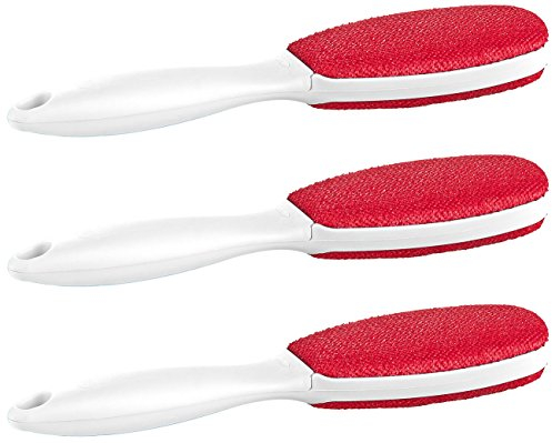PEARL Kleiderbürste: XL-Anti-Fussel-Bürste, doppelseitig, für Kleidung, Möbel & Co. 3er-Set (Fur free Bürste, Fur free Fusselbürste, Haarentfernung)