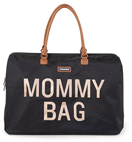CHILDHOME Mommy Bag, Wickeltasche, Mutterschaft, Reisetasche, große Kapazität, Wickelunterlage, verstellbarer Schultergurt, Thermotasche, Kofferdurchlass