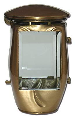 Bronze Grablaterne klein abgerundet | Sie suchen eine kleine Grablaterne aus Bronze? URNENGESCHÄFT kann Ihnen eine große Auswahl an hochwertigen Grablichter bieten. Erstklassiger Service ★★★★★