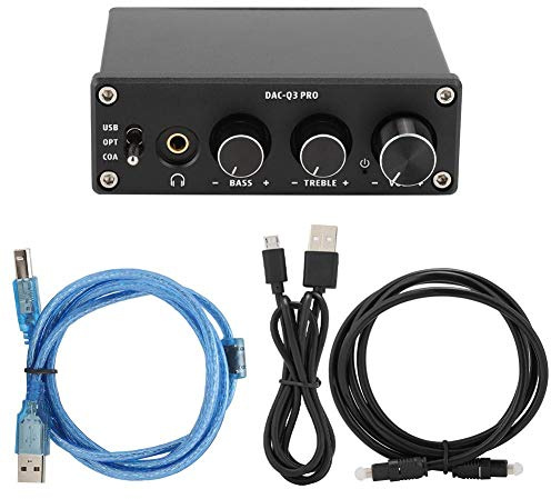 Taidda Décodeur Audio de décodage DAC, AC-Q3 Pro Décodeur Audio de décodage DAC avec amplificateur de Casque pour Casque 3,5MM 1#