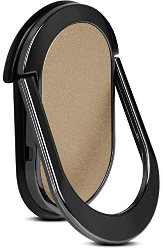 ONEFLOW® Premium mobile phone ring for all CAT mobile phones, finger holder with integrated magnet, mobile phone stand, 360 degree rotatable mobile phone holder, finger, gold