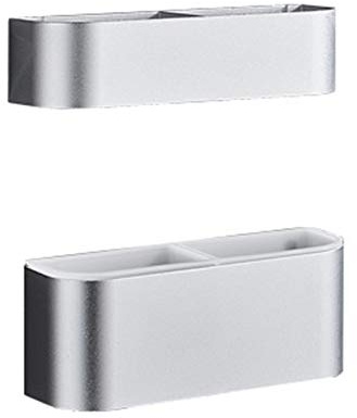 WPHH Nordic Umbrella Stand Rack, Space Aluminium Wandhalterung Schirmständer, Hinter Der Tür Umbrella Storage Rack Free Punch/Drilling Dual-Use,Silber