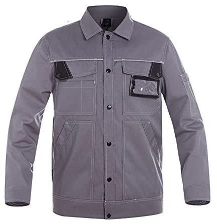 YJKJ Arbeitsjacke, Arbeitskleidung, Lange Ärmel Atmungsaktiv Tragbar Reflektierender Streifen Kurzarm,A,M