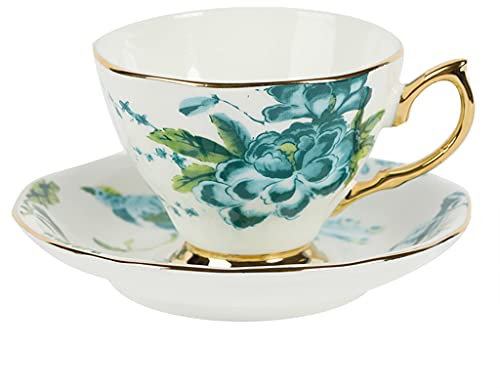 Taza de porcelana inglesa, tazas de café Cerámica de 5,7 oz, conjunto de regalo de la taza para hombres mujeres papá mamá, taza de porcelana fijada para oficina y hogar, para bebidas de café, latte