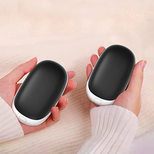 Honswit Handwärmer, wiederaufladbar, 2er-Pack, 5000 mAh, tragbarer magnetischer Handwärmer, wiederverwendbar, tolle warme Geschenke für Frauen und Männer, schwarz