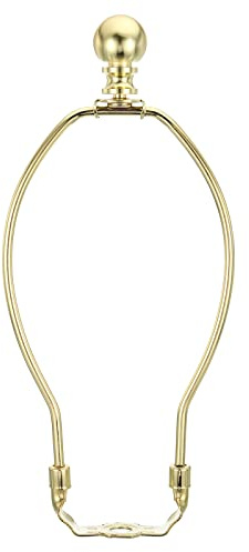 PATIKIL 8 Pulgadas Lámpara Arpa Kit con Remate, 1 Juego Desmontable Lámpara Sombra Soporte, Bricolaje Iluminación Accesorios para Mesa Lámpara Piso Lámpara, Dorado Tono