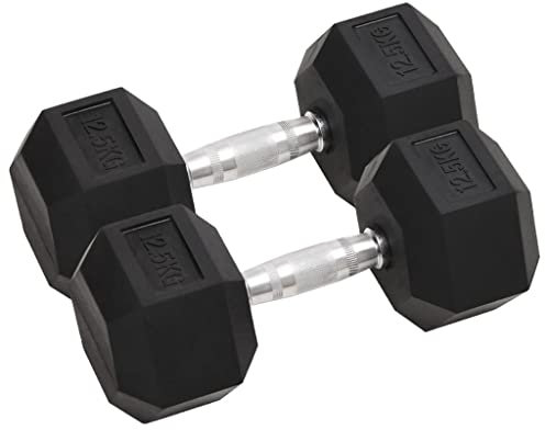 vidaXL 2x Kurzhantel Kurzhanteln Hantel Hanteln Hantelset Set Minihantel Hexagon Hantelscheiben Gewichte Fitness Krafttraining 25kg Gesamt Gusseisen