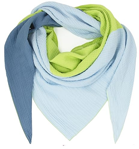 Gloop Damen XXL Strick Dreieck Schal Halstuch Baumwolle Dreieckstuch Musselin Schal ohne Kratze an Haut Made in Italy