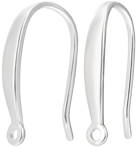 Beebeecraft 1 Box 10 Stück Ohrhaken Aus Sterlingsilber Französische Ohrringhaken Mit Schlaufe Baumelnde Fischhaken Für Die Herstellung von Ohrringen Und Schmuck