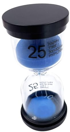Sharplace 25 Minuten Sanduhr, Glas Sanduhr Timer, Dekorative Sanduhren, Sand Glass Timer Hourglass, Küchen-Timer-Uhr, Zeitnehmer für Yoga, Meditation, Lernen, Arbeit, Geschenk,Tischdekoration
