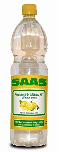 SAAS | Saas Vinaigre D'Alcool Blanc 6° Senteur Citron 1 Litre | Lot De (3) | livraison offerte