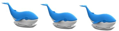 BESTonZON 3pcs Whale-Shaped Tea Infuser for Loose Tea Silicone Strainer Filter Teapot Strainer Fine Travel Steeper